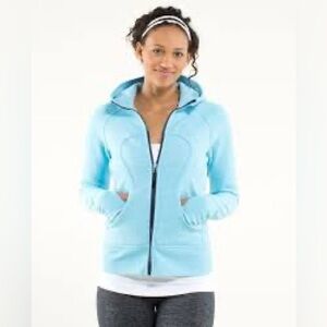 Lululemon Women's Light Blue Full Zip Hoodie